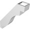 Ekena Millwork 3-in. W x 12-in. D x 16-in. H Copenhagen Architectural Grade PVC Knee Brace BRCP03X12X16CHG - alternate 2